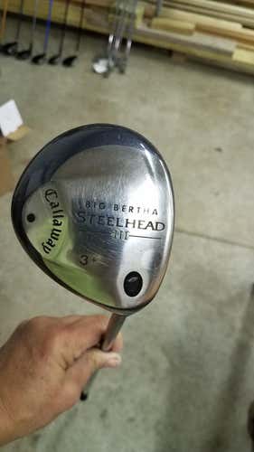 Used Men's Callaway Right Handed Steelhead III  3+ Fairway Wood Stiff Flex
