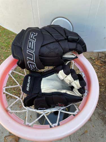 Black Senior Bauer Vapor 1X Pro Lite 14"  Gloves