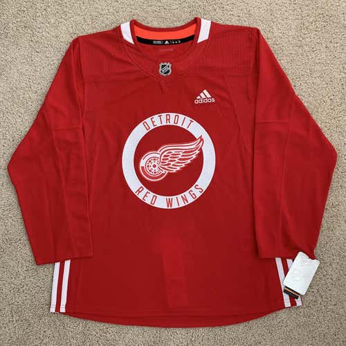 NEW! Size 50 (M) Adidas Detroit Red Wings Red Practice Jersey