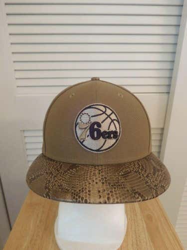 NWS Philadelphia 76ers New Era 59fifty Snakeskin Hat 7 1/8 NBA