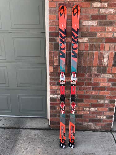 Used 2014 Volkl Racing Racetiger Speedwall WC SG Skis With Bindings Max Din 16