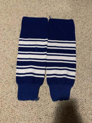 Toronto Maple Leafs Style Blue Knit Hockey Socks