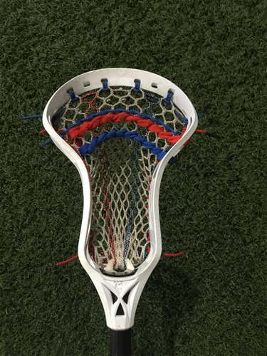 Lightly Used Red, White, and Blue Attack & Midfield Strung ECD Lacrosse Mirage Head