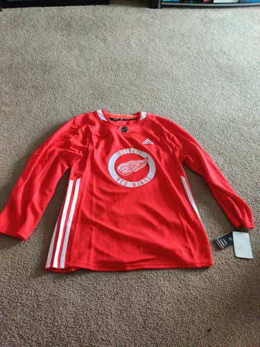 Adidas Detroit red wings practice Jersey