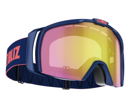 Bliz Nova ski goggles - blue w/ brown gold rose cat 3 lens