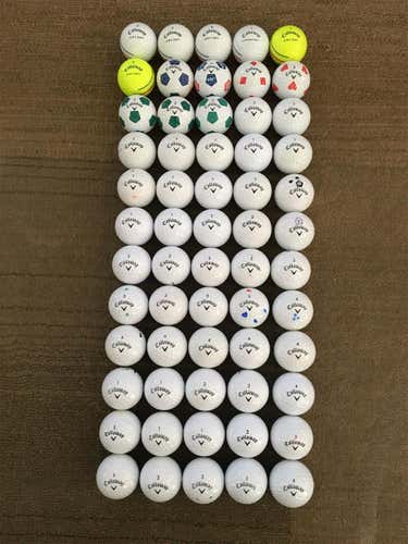 White Used Callaway Chrome Soft 60 Pack (5 Dozen) Balls