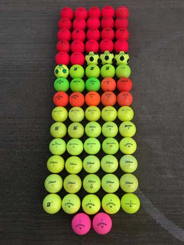 Yellow Used Titleist All Varieties 72 Pack (6 Dozen) Balls