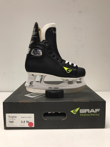 Junior Graf Supra 705 Wide Width Size 3.5 Hockey Skates