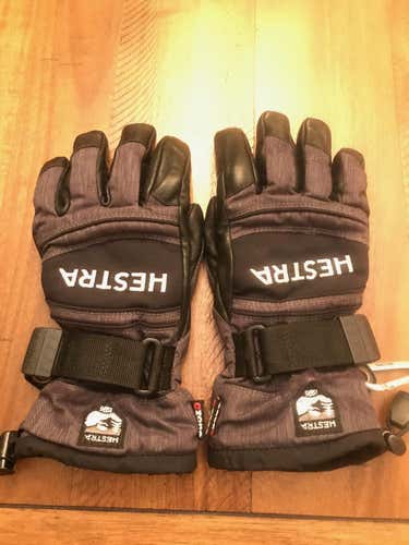 Hestra CZone Men's/Boys Glove, Used, Size 7, Gray/Black, Leather Palm