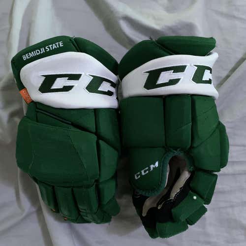 Green Senior CCM Jetspeed FT1 14" Pro Stock Gloves