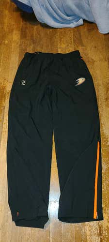 Anaheim Ducks Pro Stock NHL Black Men's New Adult Large Fanatics Track/Skate Pants