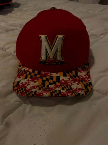 Maryland Terrapins Red Adult Large New Era Hat