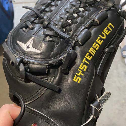 Black High School/College Infield System 7 11.75" Baseball Glove