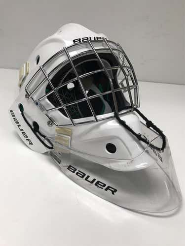 White Junior Bauer NME 4  Goalie Mask