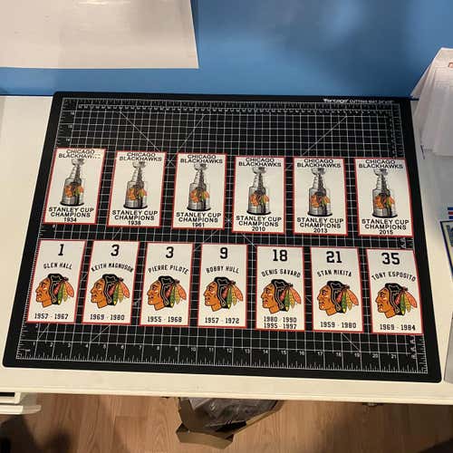 Chicago Blackhawks Stanley Cup & Retired Player Vinyl Decal Banners