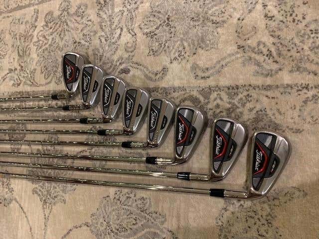 Used Men's Titleist Right Handed AP1 & AP2 712 Combo Iron Set Stiff Flex Steel Shaft