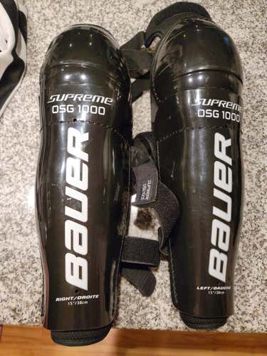 Officials / Referee-Senior Bauer Supreme OSG 1000 Shin Pads-15 inch
