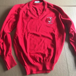 New Red Rutgers Scarlet Knights Team Issued Adult Medium V Neck Sweater