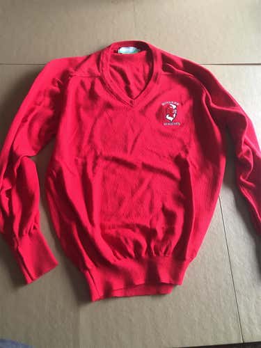 New Red Rutgers Scarlet Knights Team Issued Adult Medium V Neck Sweater