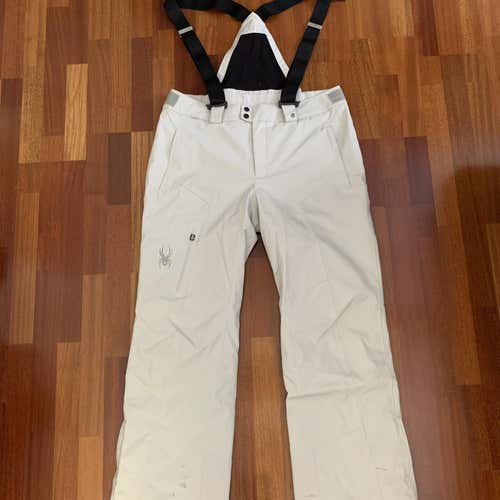Authentic Light Grey Unisex Spyder Ski Pants Size L
