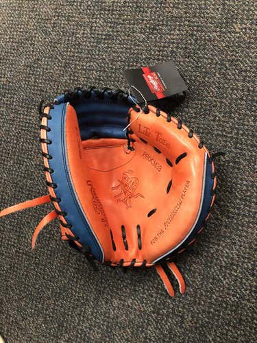 Red New Adult Rawlings Right Hand Throw Catcher's Heart of the Hide Baseball Glove 33"
