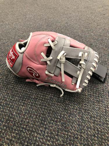Pink New Adult Rawlings Right Hand Throw Infield Heart of the Hide Baseball Glove 11.25"