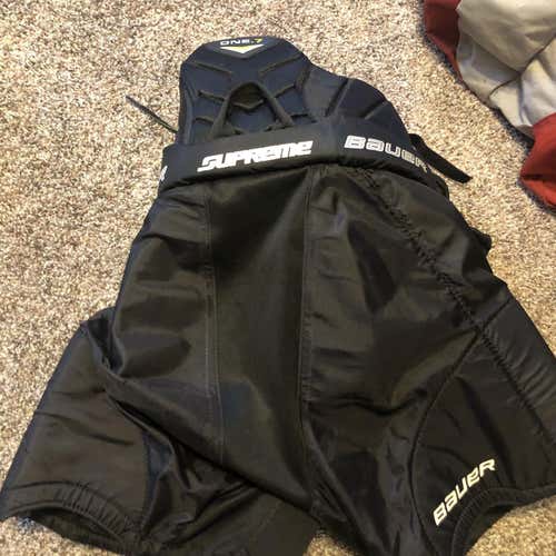 Black Junior Small Bauer Supreme One.7  Hockey Goalie Pants