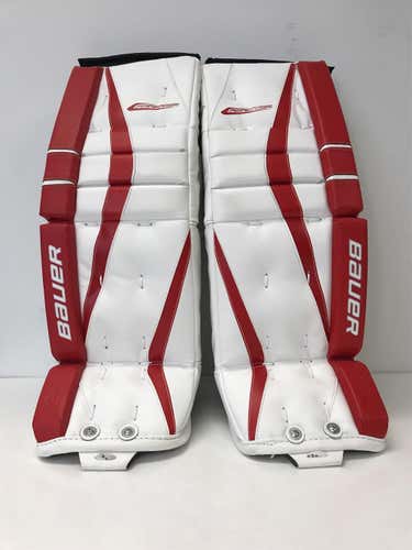 White Junior 28" Bauer Reactor 5000  Goalie Leg Pads