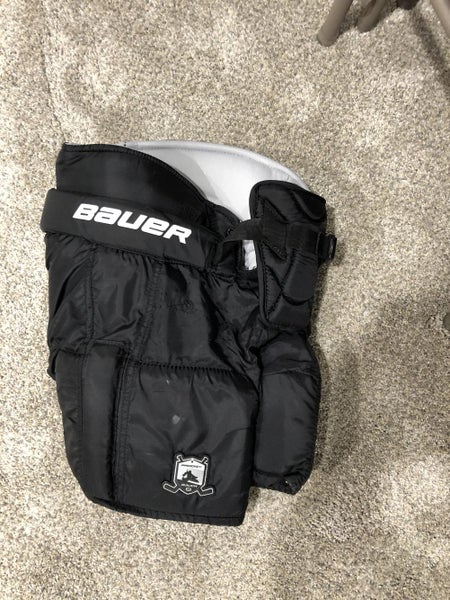 Black Used Youth L/XL Bauer Prodigy Hockey Goalie Pants