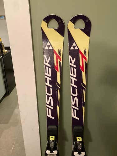 Used Unisex Fischer Racing RC4 World Cup SL Skis With Bindings Max Din 17