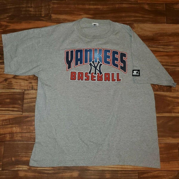 Vintage New York Yankees Baseball Shirt Jersey Camiseta Starter MLB Gray  size L