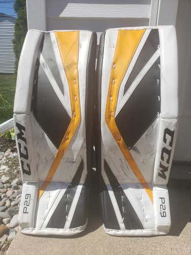 Used Intermediate 30" CCM Premier P2.9 Goalie Leg Pads