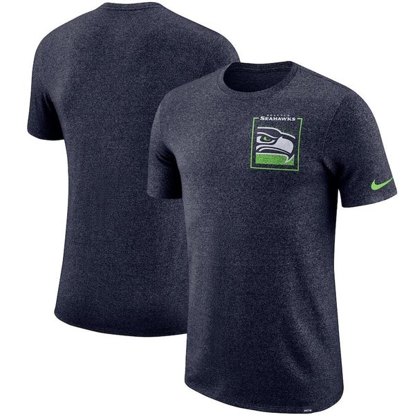 new Nike Seattle Seahawks Heathered blue Marled historic logo T