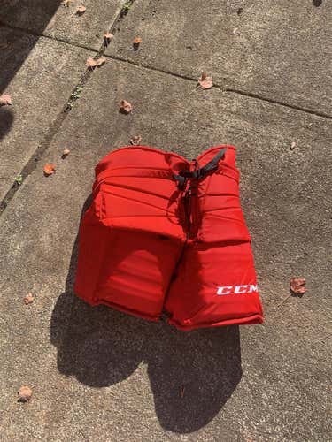 Red Senior XL CCM Pro Stock Hockey Goalie Pants