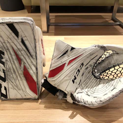 For Miles R. Pro Stock Pro Return Used CCM EFLEX 4 Glove and blocker. 580 Break. Anton Forsberg.