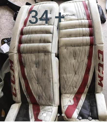 Used 34" CCM Goalie Leg Pads