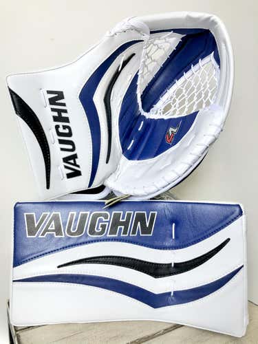 Brand New | Vaughn V7 XR PRO Goalie Glove & Blocker | Senior Size| BLUE NAVY BLACK