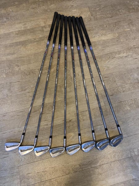 Used Men's Ping Left Hand S55 Iron Set Stiff Flex Steel Shaft