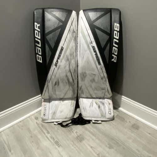 Black Senior 35" Bauer S150  Goalie Leg Pads