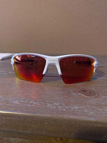 White Oakley Baseball Glasses