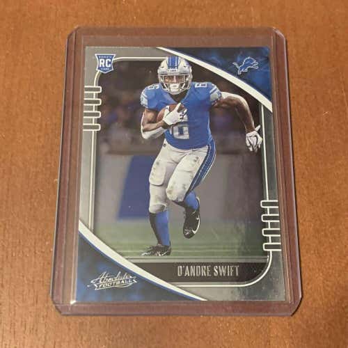 D'Andre Swift Detroit Lions 2020 Panini Absolute Football Rookie Card
