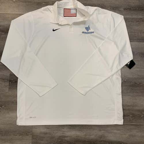 Tufts Lacrosse Nike Dri Fit White Adult XXL Shirt NWT