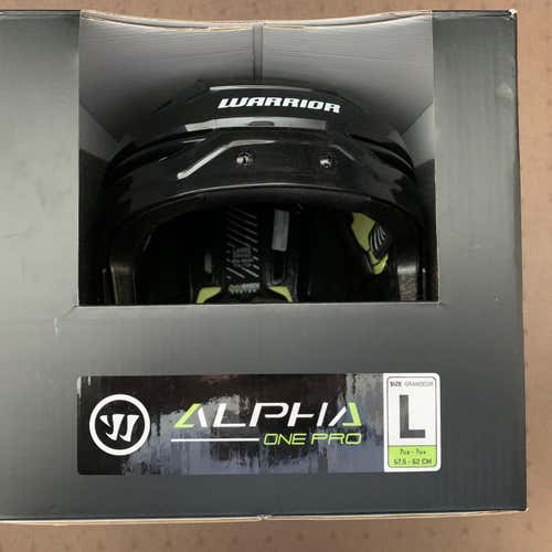 Black New Large Warrior Alpha One Pro Helmet