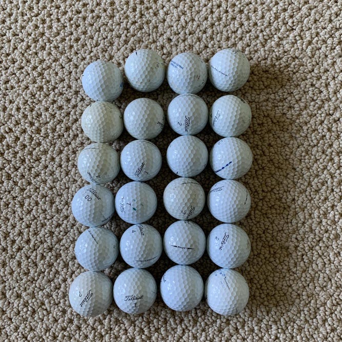 Used Titleist Pro V1 24 Pack (2 Dozen) Balls