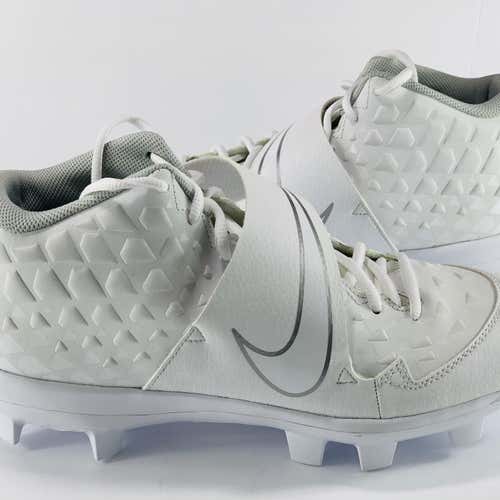 NIKE FORCE TROUT 6 PRO MCS MOLDED BASEBALL CLEATS AT3461-100 GRAY SIZE 10