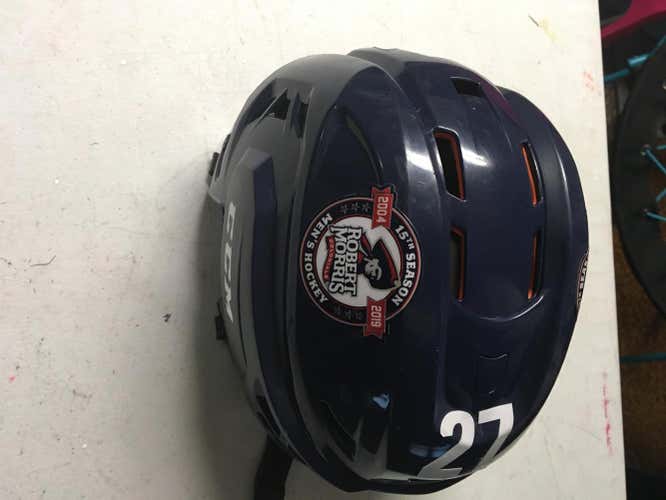 Blue Used Small CCM Tacks 710 Helmet Pro Stock