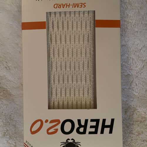 BRAND NEW Hero 2.0 Semi-hard ECD Lacrosse Mesh - White