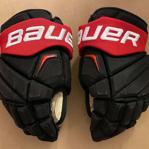 Used Ottawa Senators Senior Bauer Vapor APX2 Pro Gloves 14" Pro Stock (WIDEMAN)