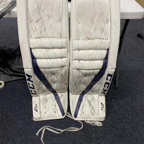 White Senior 35" CCM Extreme Flex E3.9  Goalie Leg Pads