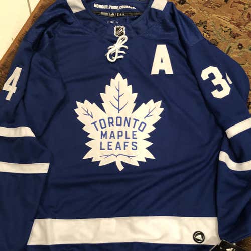 “NEW” Auston Matthews Toronto Maple Leafs Blue Adult Size 52 Adidas  Jersey